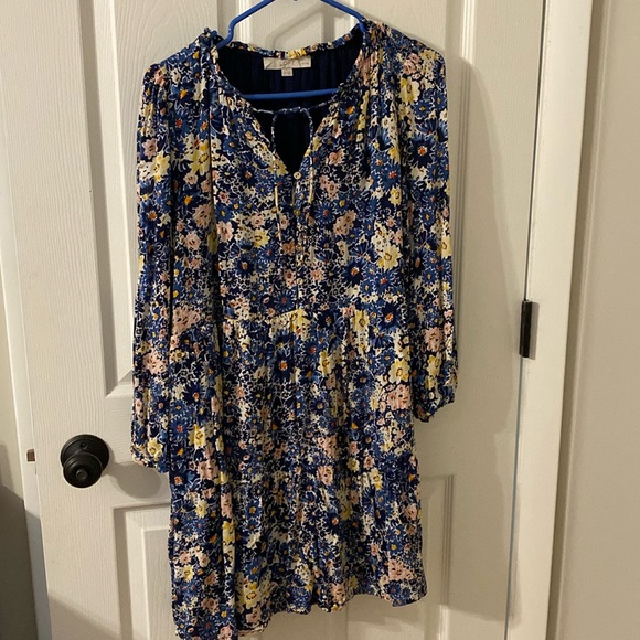 LOFT Dresses & Skirts - Loft desert garden dress, tiered with pockets. Fully lined. LP